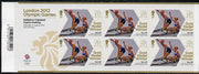 Great Britain 2012 London Olympic Games Team Great Britain Gold Medal Winner #10 - Katherine Copeland & Sophie Hosking (Rowing Women's Sculls) self adhesive sheetlet containing 6 x first class values unmounted mint
