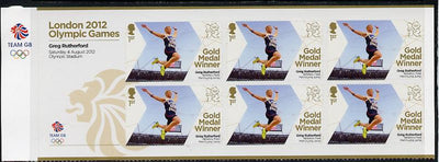 Great Britain 2012 London Olympic Games Team Great Britain Gold Medal Winner #13 - Greg Rutherford (Long Jump) self adhesive sheetlet containing 6 x first class values unmounted mint
