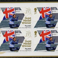 Great Britain 2012 London Olympic Games Team Great Britain Gold Medal Winner #15 - Ben Ainslie (Sailing) self adhesive sheetlet containing 6 x first class values unmounted mint