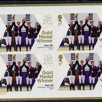 Great Britain 2012 London Olympic Games Team Great Britain Gold Medal Winner #17 - Scott Brash, Peter Charles, Ben Maher & Nick Skelton (Equestrian) self adhesive sheetlet containing 6 x first class values unmounted mint