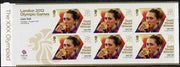 Great Britain 2012 London Olympic Games Team Great Britain Gold Medal Winner #21 - Laura Trott (Track Cycling) self adhesive sheetlet containing 6 x first class values unmounted mint