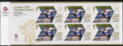 Great Britain 2012 London Olympic Games Team Great Britain Gold Medal Winner #26 - Ed McKeevert (Men's Canoe Sprint) self adhesive sheetlet containing 6 x first class values unmounted mint