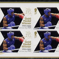 Great Britain 2012 London Olympic Games Team Great Britain Gold Medal Winner #29 - Anthony Joshua (Boxing) self adhesive sheetlet containing 6 x first class values unmounted mint