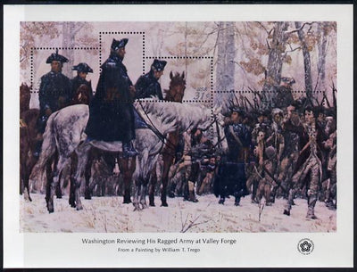 United States 1976 American Revolution Bicentenary (Interphil 76) 'Washington at Valley Forge' m/sheet of 5 unmounted mint, SG MS1666d