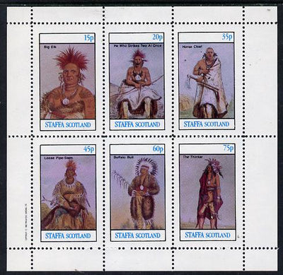 Staffa 1982 N American Indians #03 perf set of 6 values unmounted mint