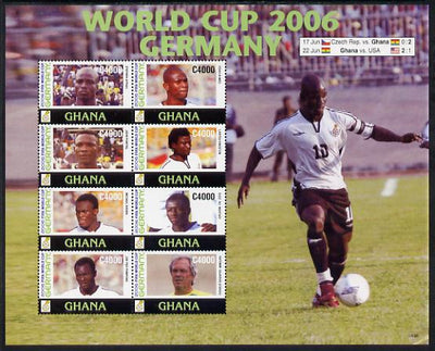 Ghana 2006 Football World Cup perf sheetlet containing 8 values unmounted mint, SG 3560-67