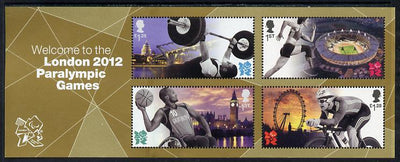 Great Britain 2012 London Paralympic Games perf m/sheet unmounted mint