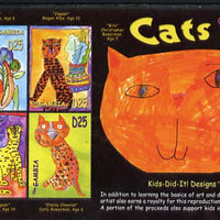 Gambia 2006 Kids Do It - Children's Paintings - Cats perf sheetlet containing set of 4 unmounted mint SG 4908-11