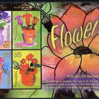 Gambia 2006 Kids Do It - Children's Paintings - Flowers perf sheetlet containing set of 4 unmounted mint SG 4912-15