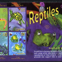 Gambia 2006 Kids Do It - Children's Paintings - Reptiles perf sheetlet containing set of 4 unmounted mint SG 4916-19