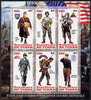 Chad 2012 Uniforms of the Second World War - USA perf sheetlet containing 6 values unmounted mint