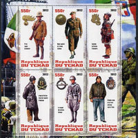 Chad 2012 Uniforms of the Second World War - Italy perf sheetlet containing 6 values unmounted mint
