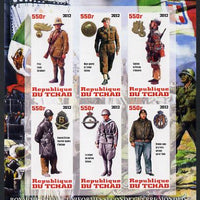 Chad 2012 Uniforms of the Second World War - Italy imperf sheetlet containing 6 values unmounted mint