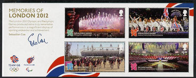 Great Britain 2012 Memories of London Olympic & Paralympic Games perf m/sheet unmounted mint