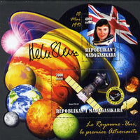 Madagascar 2012 First Astronauts in Space - Helen Sharman (UK) perf sheetlet containing 2 values unmounted mint