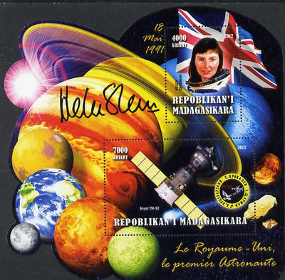 Madagascar 2012 First Astronauts in Space - Helen Sharman (UK) perf sheetlet containing 2 values unmounted mint