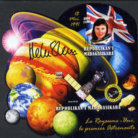 Madagascar 2012 First Astronauts in Space - Helen Sharman (UK) imperf sheetlet containing 2 values unmounted mint