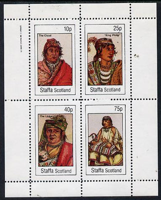 Staffa 1982 N American Indians #04 perf set of 4 values unmounted mint