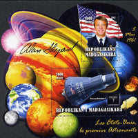 Madagascar 2012 First Astronauts in Space - Alan Shepard (USA) perf sheetlet containing 2 values unmounted mint