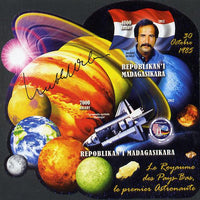 Madagascar 2012 First Astronauts in Space - Wubbo Ockels (Netherlands) imperf sheetlet containing 2 values unmounted mint