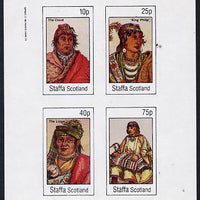 Staffa 1982 N American Indians #04 imperf set of 4 values unmounted mint
