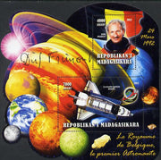 Madagascar 2012 First Astronauts in Space - Dirk Frimout (Belgium) perf sheetlet containing 2 values unmounted mint