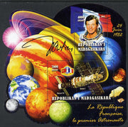 Madagascar 2012 First Astronauts in Space - Jean-Loup Chretien (France) perf sheetlet containing 2 values unmounted mint