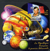 Madagascar 2012 First Astronauts in Space - Jean-Loup Chretien (France) imperf sheetlet containing 2 values unmounted mint