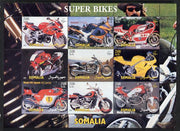 Somalia 2003 Super Bikes perf sheetlet containing 9 values unmounted mint. Note this item is privately produced and is offered purely on its thematic appeal
