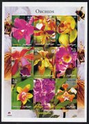 Somalia 2003 Orchids imperf sheetlet containing 9 values (with Bee & Phila Korea imprint in border) unmounted mint. Note this item is privately produced and is offered purely on its thematic appeal, it has no postal validity