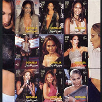 Somalia 2002 Jennifer Lopez #1 perf sheetlet containing 9 values unmounted mint. Note this item is privately produced and is offered purely on its thematic appeal