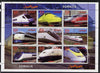 Somalia 1999 High Speed Trains perf sheetlet containing 9 values unmounted mint. Note this item is privately produced and is offered purely on its thematic appeal