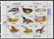 Somalia 1999 Seals perf sheetlet containing 9 values unmounted mint. Note this item is privately produced and is offered purely on its thematic appeal