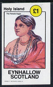 Eynhallow 1982 N American Indians imperf souvenir sheet unmounted mint (£1 value)