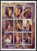 Somalia 2000 Nude Paintings perf sheetlet containing 9 values unmounted mint. Note this item is privately produced and is offered purely on its thematic appeal