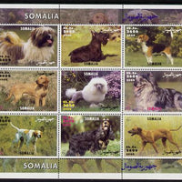 Somalia 2000 Dogs perf sheetlet containing 9 values unmounted mint. Note this item is privately produced and is offered purely on its thematic appeal
