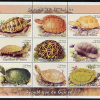 Guinea - Bissau 1999 Turtles perf sheetlet containing 9 values unmounted mint. Note this item is privately produced and is offered purely on its thematic appeal