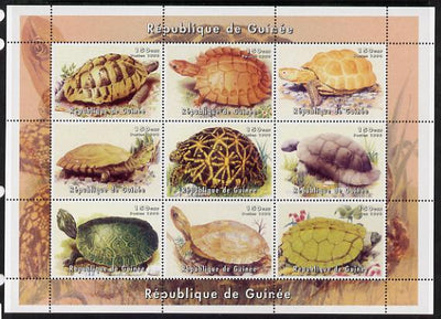 Guinea - Bissau 1999 Turtles perf sheetlet containing 9 values unmounted mint. Note this item is privately produced and is offered purely on its thematic appeal