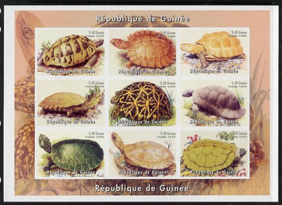Guinea - Bissau 1999 Turtles imperf sheetlet containing 9 values unmounted mint