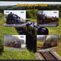 Chad 2012 Steam Locomotives perf sheetlet containing 4 values unmounted mint. Note this item is privately produced and is offered purely on its thematic appeal.