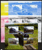 Chad 2012 Steam Locomotives sheetlet containing 4 values - the set of 5 imperf progressive proofs comprising the 4 individual colours plus all 4-colour composite, unmounted mint.