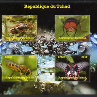 Chad 2012 Insects perf sheetlet containing 4 values unmounted mint. Note this item is privately produced and is offered purely on its thematic appeal.