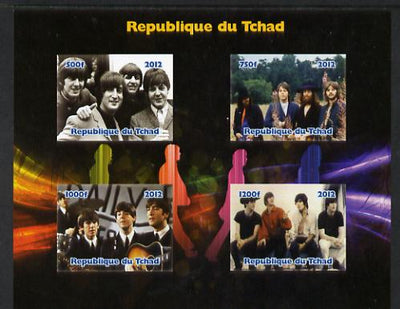 Chad 2012 The Beatles #2 imperf sheetlet containing 4 values unmounted mint. Note this item is privately produced and is offered purely on its thematic appeal.