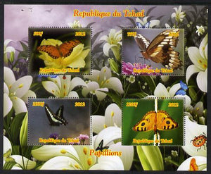 Chad 2012 Butterflies #2 perf sheetlet containing 4 values unmounted mint. Note this item is privately produced and is offered purely on its thematic appeal.