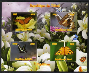 Chad 2012 Butterflies #2 imperf sheetlet containing 4 values unmounted mint. Note this item is privately produced and is offered purely on its thematic appeal.