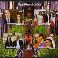 Chad 2012 Royal Wedding - William & Kate #1 perf sheetlet containing 4 values unmounted mint