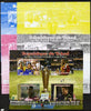 Chad 2012 Cricket T20 - West Indies v Sri Lanka sheetlet containing 4 values - the set of 5 imperf progressive proofs comprising the 4 individual colours plus all 4-colour composite, unmounted mint.