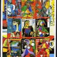 Somalia 2002 Pablo Picasso perf sheetlet containing 9 values unmounted mint. Note this item is privately produced and is offered purely on its thematic appeal