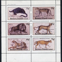 Bernera 1982 Animals (Lion, leopard, Puma etc) perf set of 6 values (15p to 75p) unmounted mint