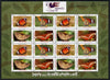 Bangladesh 2012 World Stamp Championships - Butterflies perf sheetlet containing 16 values (4 x se-tenant blocks) unmounted mint